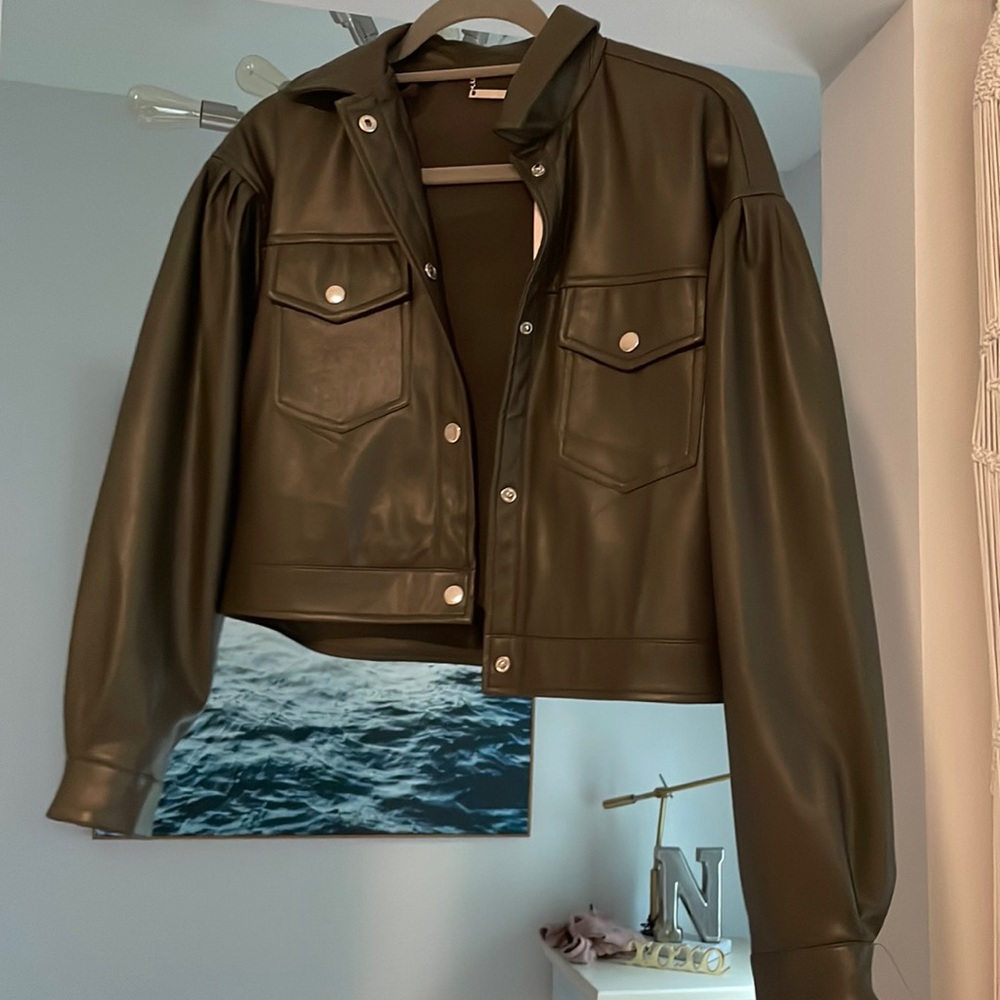 Brand new Tahari Faux Leather Jacket